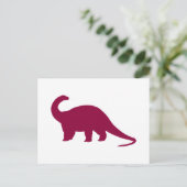 Maroon Dinosaur Briefkaart (Staand voorkant)