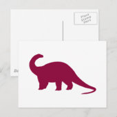 Maroon Dinosaur Briefkaart (Voorkant / Achterkant)