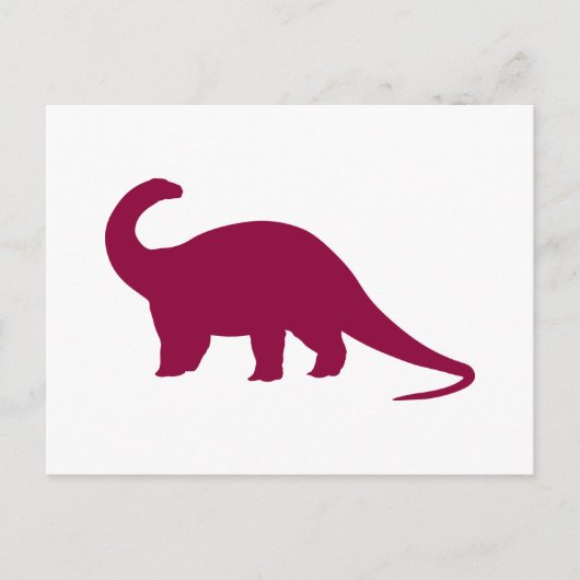 Maroon Dinosaur Briefkaart (Voorkant)