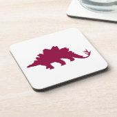 Maroon Dinosaur Drankjes Onderzetter (Linkerzijde)