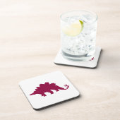 Maroon Dinosaur Drankjes Onderzetter (Rechterzijde)
