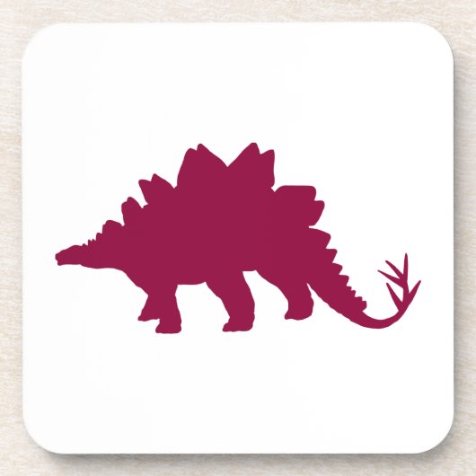 Maroon Dinosaur Drankjes Onderzetter (Voorkant)
