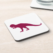 Maroon Dinosaur Drankjes Onderzetter (Linkerzijde)