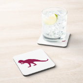 Maroon Dinosaur Drankjes Onderzetter (Rechterzijde)
