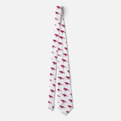 Maroon Dinosaur-patroon Stropdas (Achterkant)