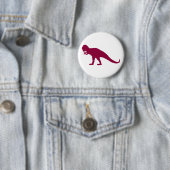 Maroon Dinosaur Ronde Button 5,7 Cm (In situ)