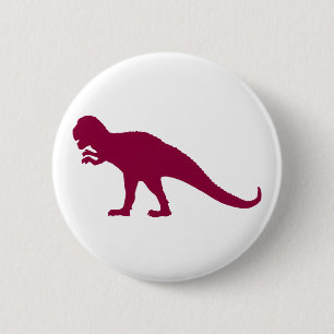 Maroon Dinosaur Ronde Button 5,7 Cm