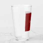 Maroon Donkerrood Professionele Kalligrafie Naam t Glas (Rechts)