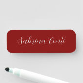 Maroon Donkerrood Professionele Kalligrafie Naam t Naamplaatje (In situ)