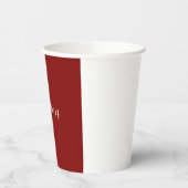 Maroon Donkerrood Professionele Kalligrafie Naam t Papieren Bekers (Links)