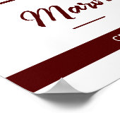 Maroon Edgy Abstract Torn Foto Afstuderen Poster (Hoek)