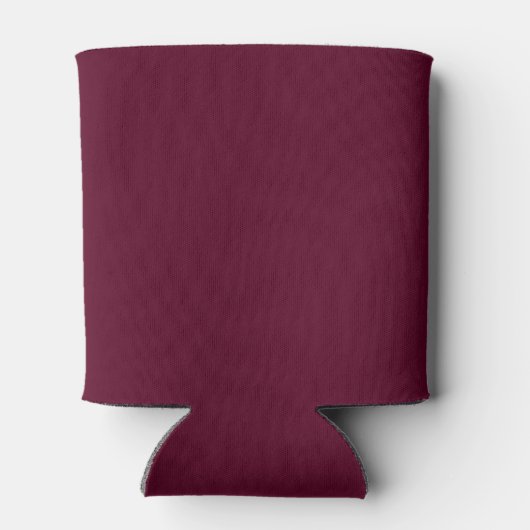 Maroon eenvoudig minimalistisch blikjeskoeler (Achterkant)