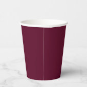 Maroon eenvoudig minimalistisch papieren bekers (Rechts)