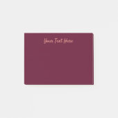 Maroon eenvoudig minimalistisch post-it® notes (Voorkant)