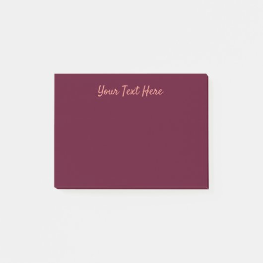 Maroon eenvoudig minimalistisch post-it® notes (Voorkant)