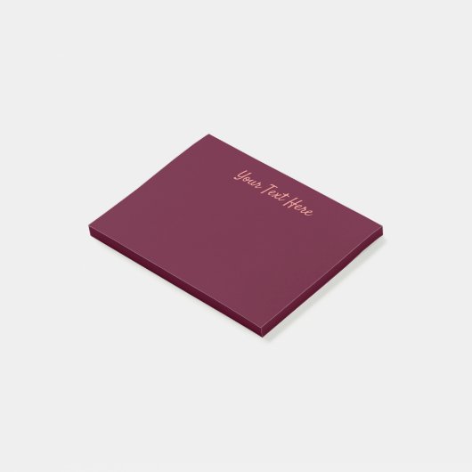 Maroon eenvoudig minimalistisch post-it® notes (Schuin)