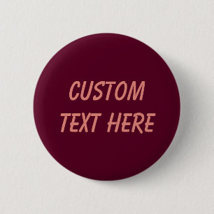 Maroon eenvoudig minimalistisch ronde button 5,7 cm