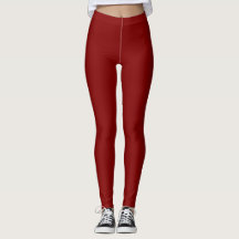 Maroon effen effen effen effen kleur Leggings