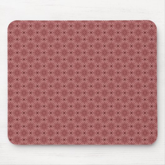 Maroon Elegant Circles Mousepad Muismat (Voorkant)