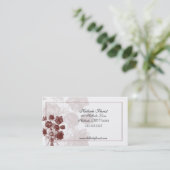 Maroon Elegant Flower Florist Visitekaartjes (Staand voorkant)