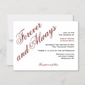 Maroon Elegant Script Magnet bruiloft uitnodiging Magnetische Uitnodiging (Voorkant)