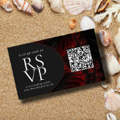 Maroon Elegante QR Code RSVP Moslim Bruiloft Websi Informatiekaartje