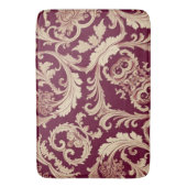 Maroon en Beige Patroon Badmat (Voorkant Verticaal)