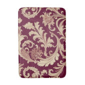 Maroon en Beige  Patroon Badmat (Voorkant Verticaal)