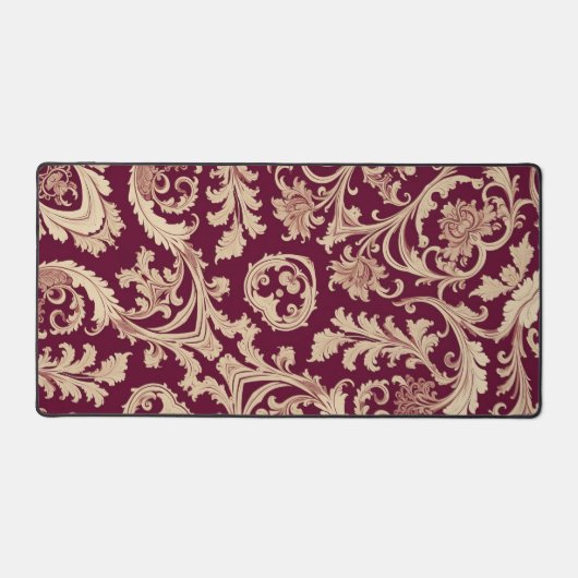 Maroon en Beige  Patroon Bureaumat (Voorkant)