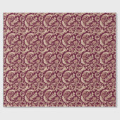 Maroon en Beige  Patroon Cadeaupapier (Vlak)