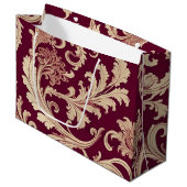 Maroon en Beige Patroon Groot Cadeauzakje (Voorkant Gekanteld)