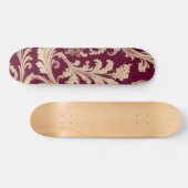 Maroon en Beige  Patroon Persoonlijk Skateboard (Horizontaal)