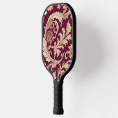 Maroon en Beige Patroon Pickleball Paddle (Links)