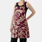 Maroon en Beige  Patroon Schort (Insitu)