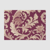 Maroon en Beige  Patroon Tissuepapier (Voorkant)