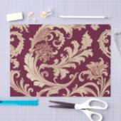 Maroon en Beige Patroon Tissuepapier (Craft)