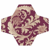 Maroon en Beige  Patroon Voetbal (Enkel)