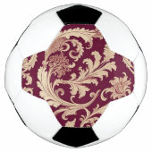 Maroon en Beige  Patroon Voetbal (Voorkant)