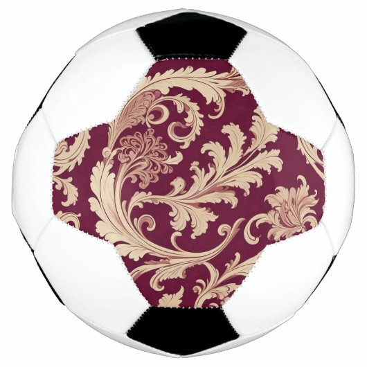 Maroon en Beige  Patroon Voetbal (Voorkant)