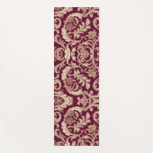 Maroon en Beige Patroon Yogamat (Voorkant)