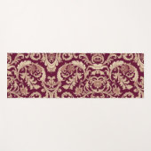 Maroon en Beige Patroon Yogamat (Voorkant (horizontaal))