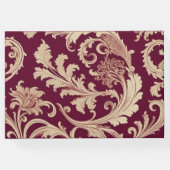 Maroon en Beige  Pattern Info toevoegen aan rug Gastenboek (Achterkant)