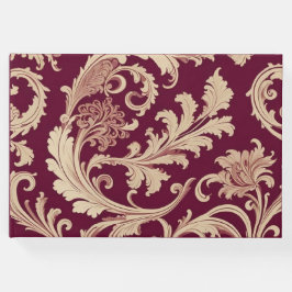 Maroon en Beige  Pattern Info toevoegen aan rug Gastenboek