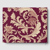 Maroon en Beige  Pattern Info toevoegen aan rug Gastenboek (Achterkant)