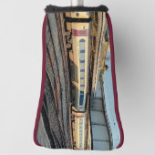 Maroon en beige trein golfheadcover (Draai 90)