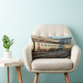 Maroon en beige trein kussen (Stoel)