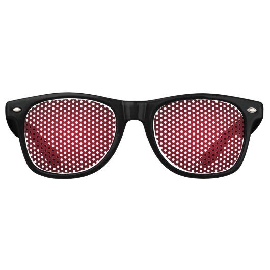 Maroon en Black Party Zonnebril (Voorkant)