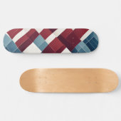 Maroon en blauwe achtergrond met texturen persoonlijk skateboard (Horizontaal)