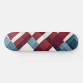 Maroon en blauwe achtergrond met texturen persoonlijk skateboard (Horizontaal)