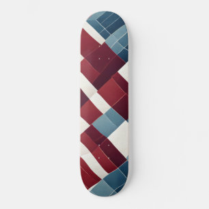 Maroon en blauwe achtergrond met texturen persoonlijk skateboard